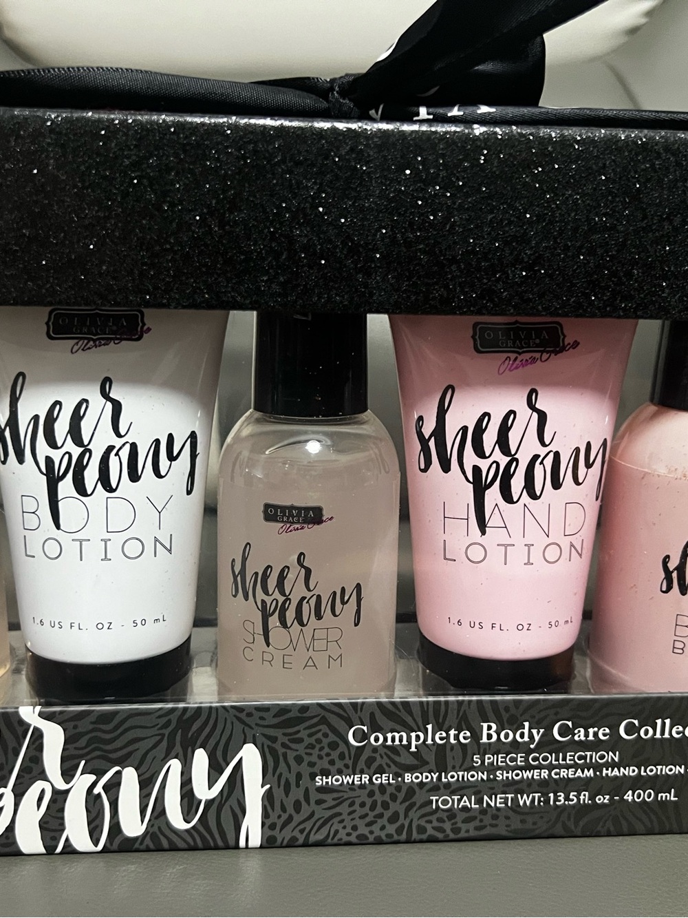 Olivia Rae Sheer Peony Bath & Body Set - Pink, White, Clear